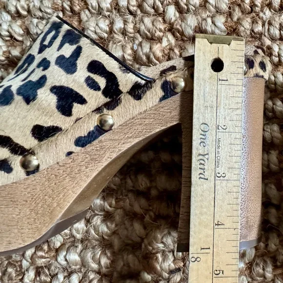 Vince Camuto Leopard-Print Open-Toe Platforms in Tan and Black - Picture 6 of 8